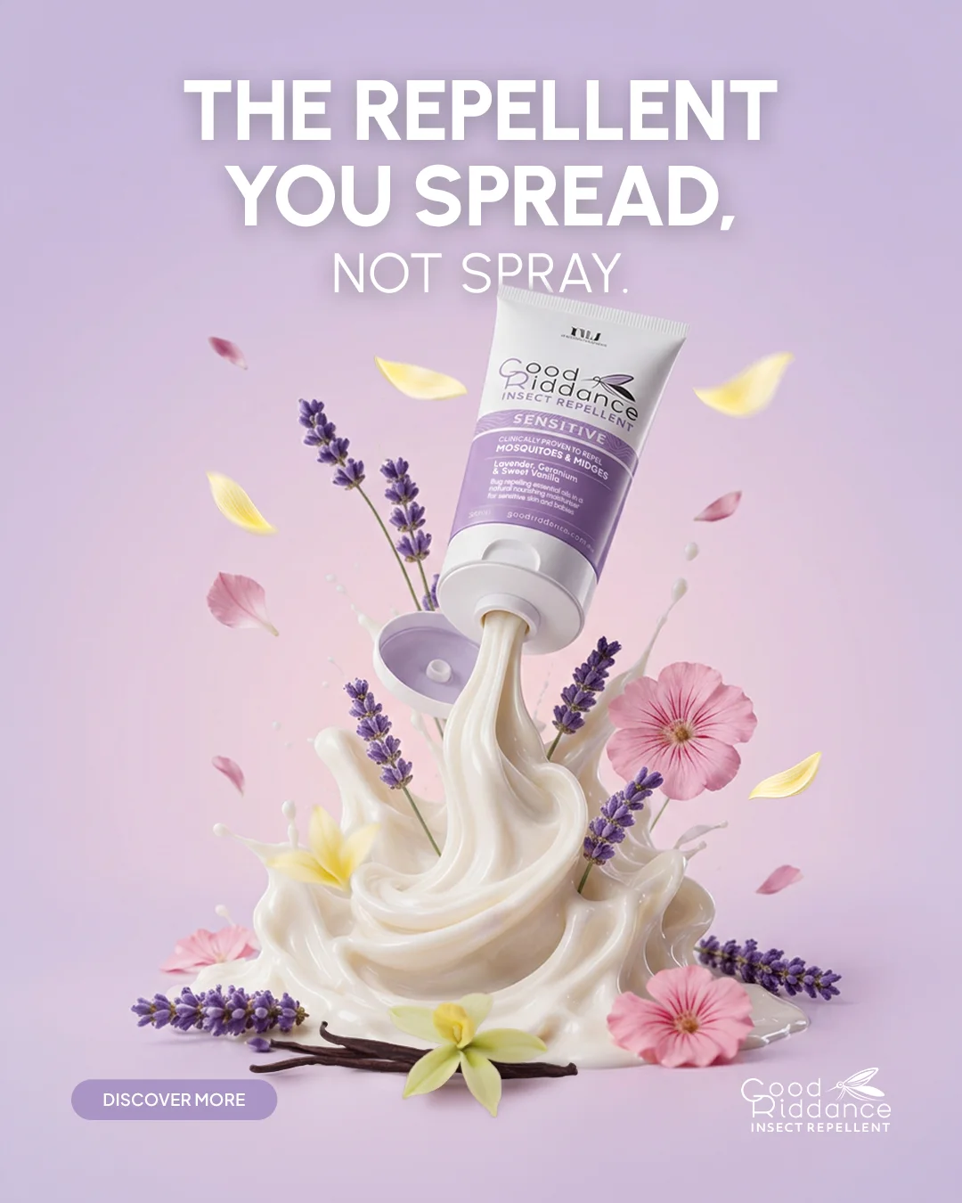 Cream transformation. The repellent you spread, not spray.